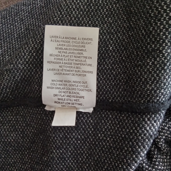 Black Sweater Knit Poncho Cape X - Picture 10 of 10